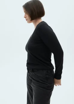 MANGO Koszulki*T-shirt z długim rękawem i dekoltem w szpic