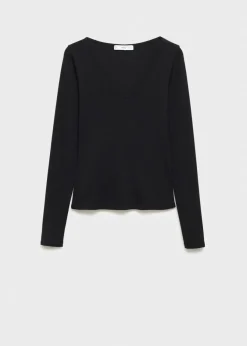 MANGO Koszulki*T-shirt z długim rękawem i dekoltem w szpic