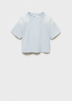 Dzieci MANGO Koszulki I Topy*T-shirt z haftowanymi detalami