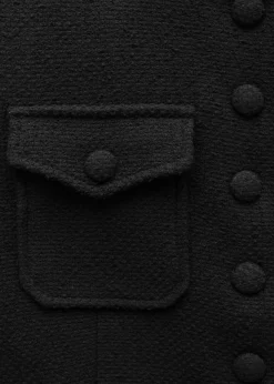 MANGO Kurtki*Tweedowy żakiet z kieszeniami