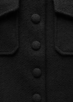 MANGO Kurtki*Tweedowy żakiet z kieszeniami