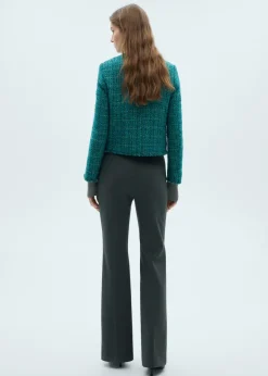 MANGO Kurtki*Tweedowy żakiet z kieszeniami