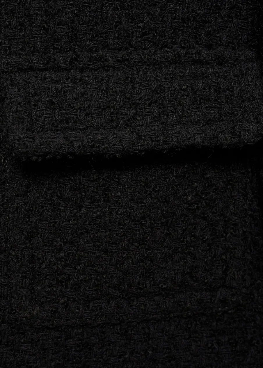 MANGO Kurtki*Tweedowy żakiet z kieszeniami