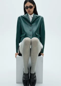 MANGO Kurtki|Marynarki*Watowana marynarka z imitacji skóry