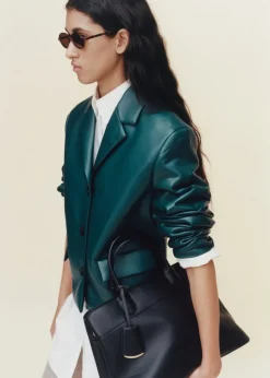 MANGO Kurtki|Marynarki*Watowana marynarka z imitacji skóry