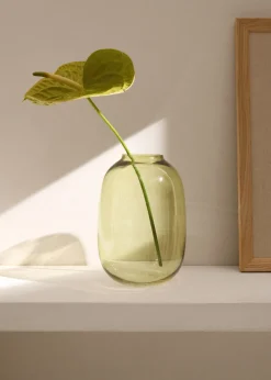 MANGO Wazony*Wazon z zielonego szkła 17 x 25,5 cm