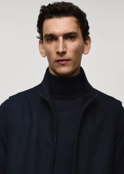 MANGO Kurtki I Koszule Wierzchnie*Wełniana kamizelka z kieszeniami