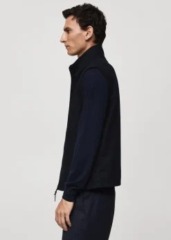 MANGO Kurtki I Koszule Wierzchnie*Wełniana kamizelka z kieszeniami