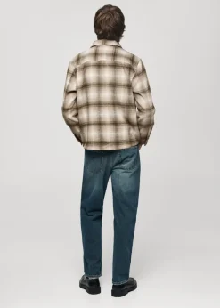 MANGO Kurtki I Koszule Wierzchnie|Koszule*Wełniana koszula wierzchnia w kratę