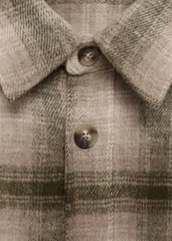 MANGO Kurtki I Koszule Wierzchnie|Koszule*Wełniana koszula wierzchnia w kratę