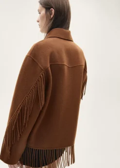 MANGO Kurtki*Wełniana kurtka z frędzlami