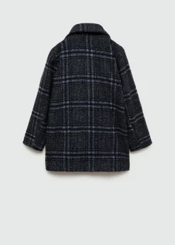 Dzieci MANGO Płaszcze I Kurtki*Wełniany płaszcz w kratę