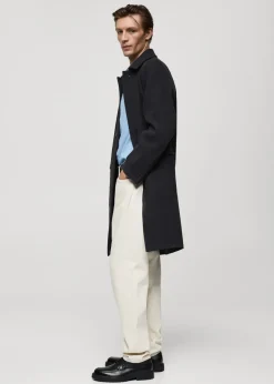 MANGO Płaszcze*Wełniany płaszcz z kieszeniami