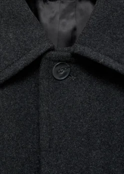 MANGO Płaszcze*Wełniany płaszcz z kieszeniami