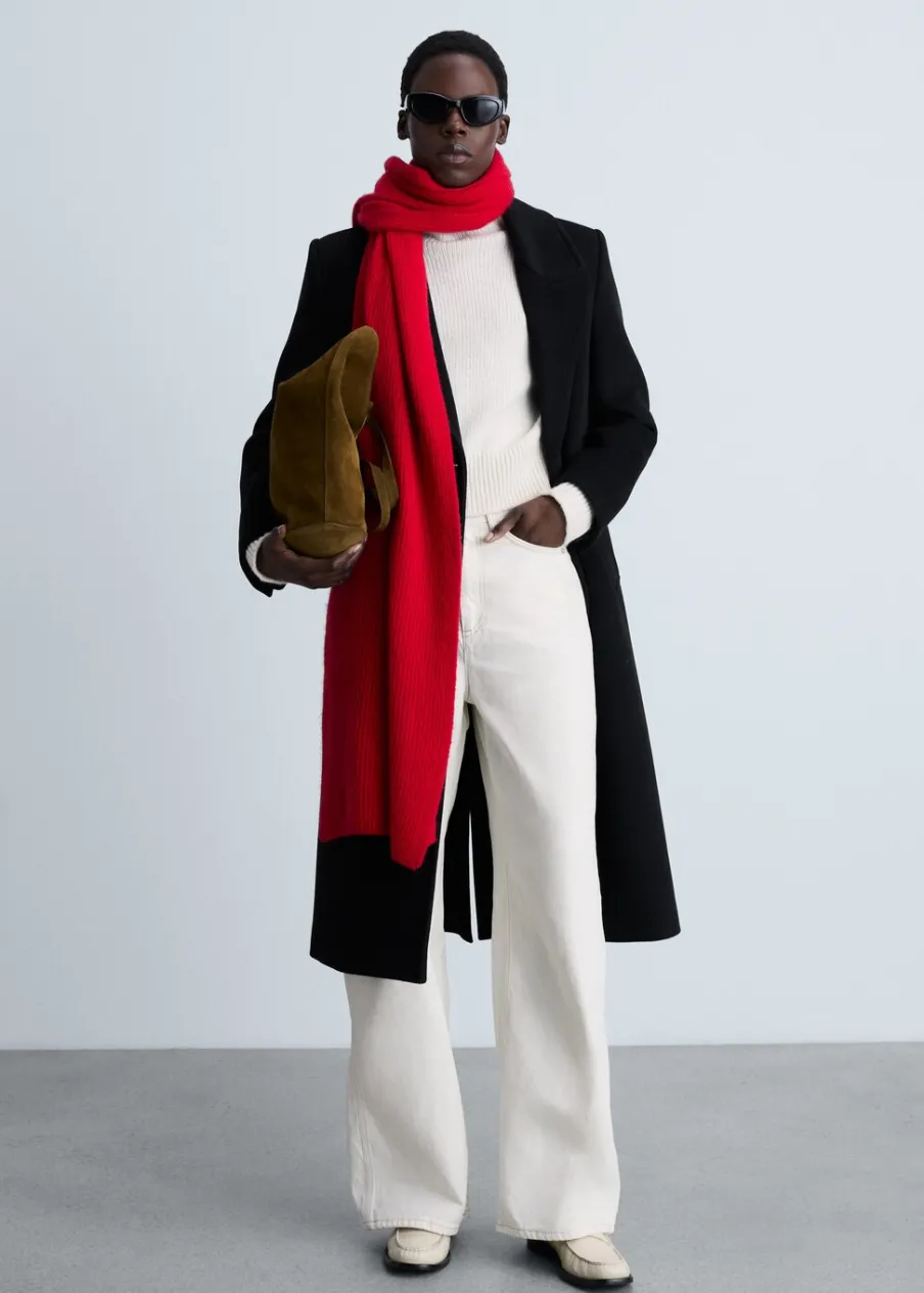 MANGO Płaszcze*Wełniany płaszcz z klapami