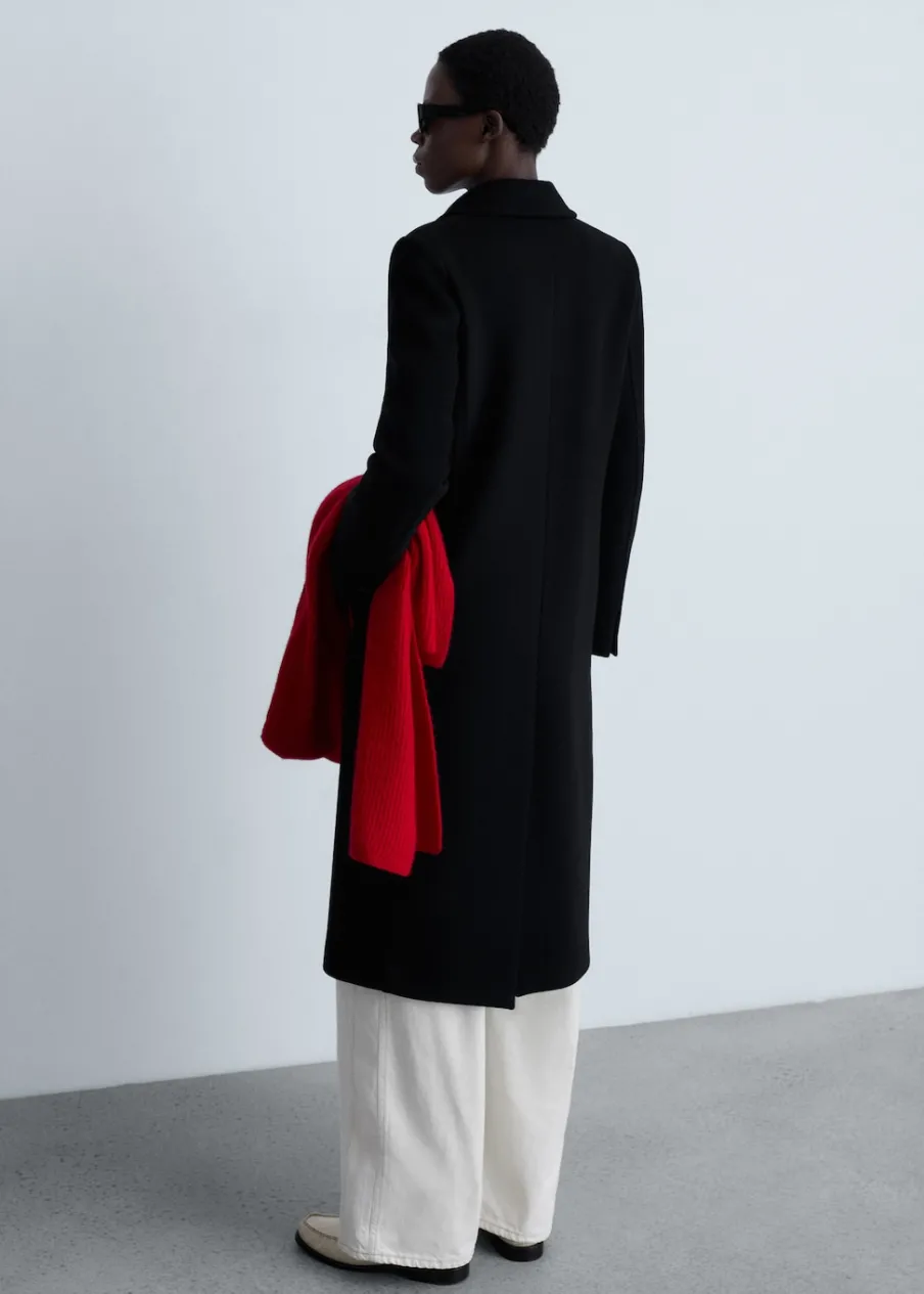 MANGO Płaszcze*Wełniany płaszcz z klapami