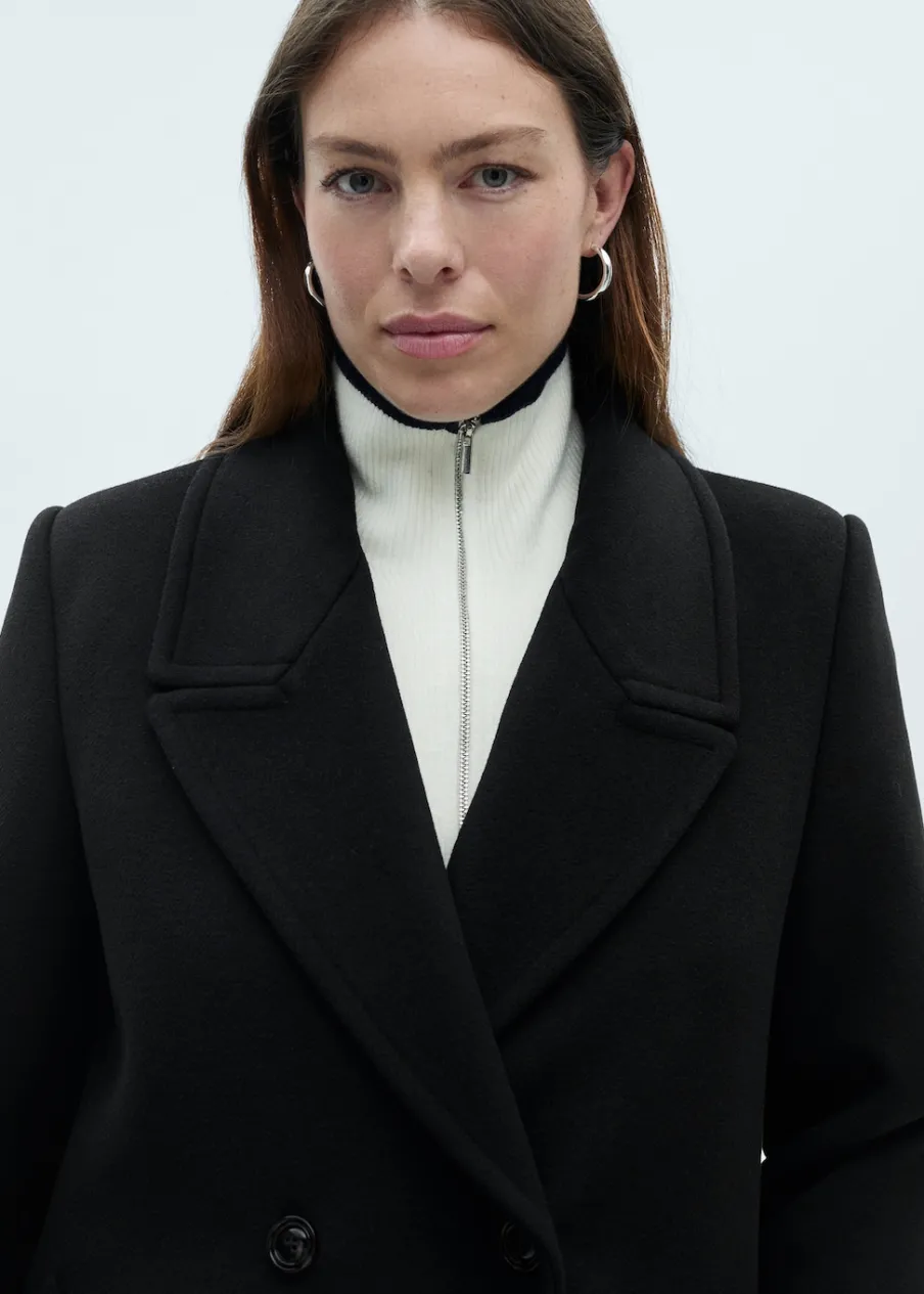 MANGO Płaszcze*Wełniany płaszcz z klapami