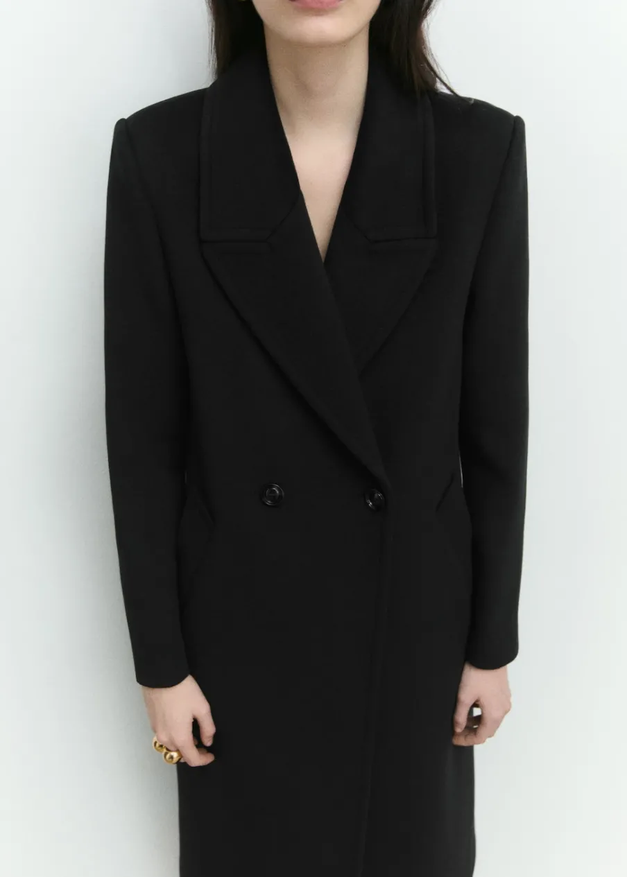 MANGO Płaszcze*Wełniany płaszcz z klapami