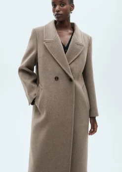 MANGO Płaszcze*Wełniany płaszcz z klapami