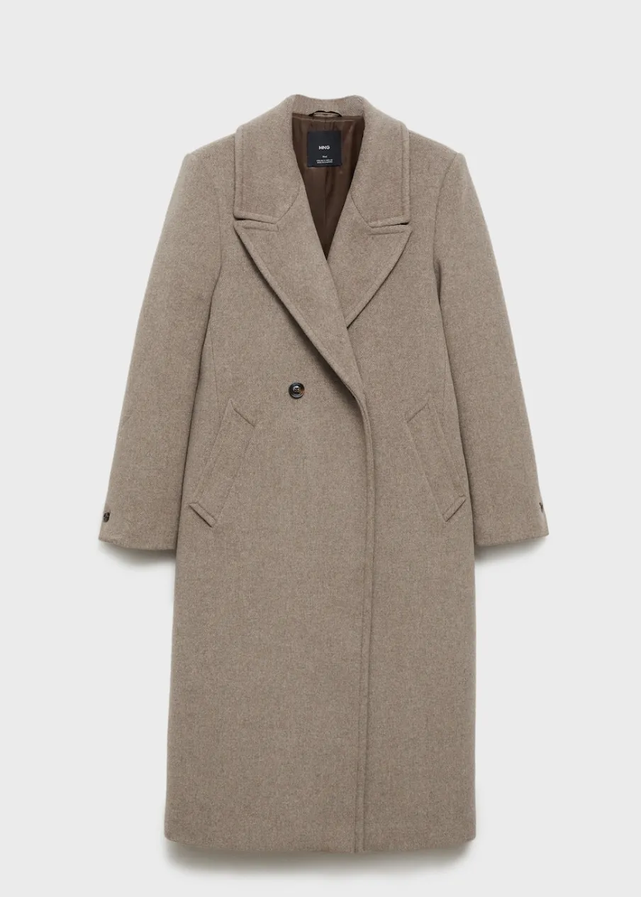 MANGO Płaszcze*Wełniany płaszcz z klapami