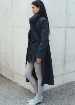 MANGO Płaszcze*Wełniany płaszcz z paskiem