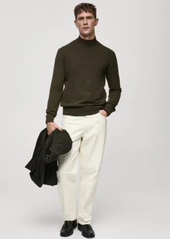 MANGO Kardigany I Swetry*Wełniany sweter z półgolfem