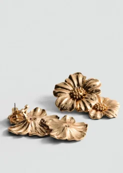 MANGO Biżuteria*Wiszące kolczyki kwiaty