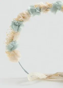 Dzieci MANGO Akcesoria Do Włosów*Wiązana opaska do włosów z kwiatami