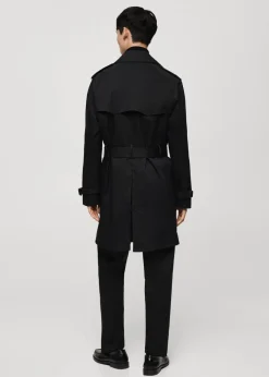 MANGO Płaszcze|Trencze*Wodoodporny trencz z paskiem