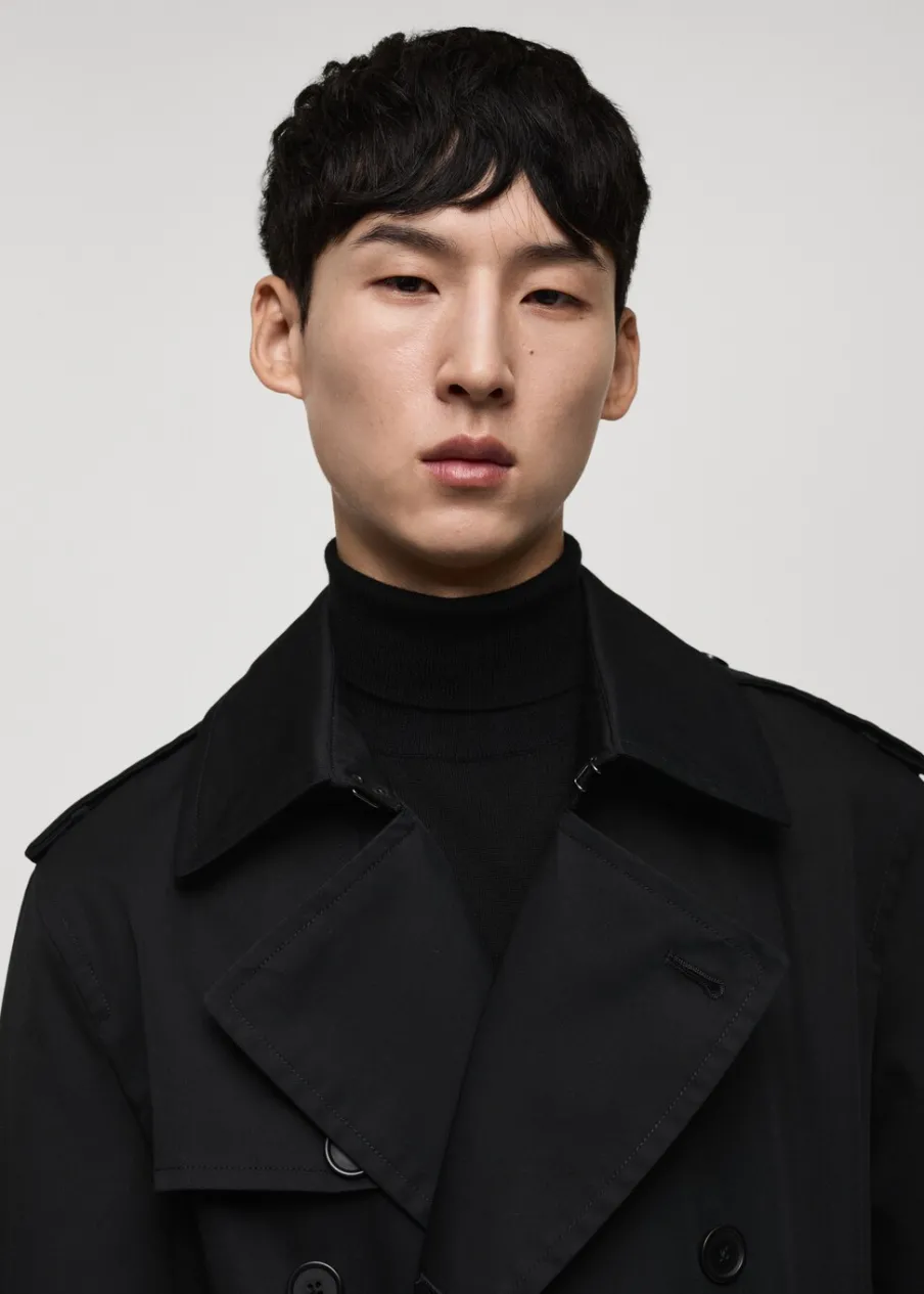 MANGO Płaszcze|Trencze*Wodoodporny trencz z paskiem