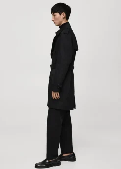 MANGO Płaszcze|Trencze*Wodoodporny trencz z paskiem