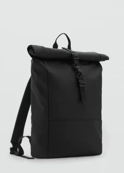 MANGO Plecaki I Torby*Woskowany plecak z zapięciem na klapę