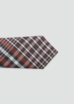 MANGO Więcej Akcesoriów*Wąski krawat w kratkę