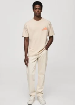 MANGO Koszulki*Wzorzysta bawełniana koszulka