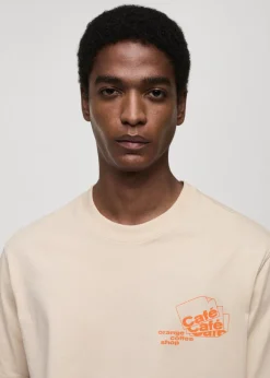 MANGO Koszulki*Wzorzysta bawełniana koszulka