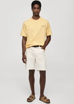 MANGO Koszulki*Wzorzysta bawełniana koszulka