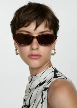 MANGO Koszule I Bluzki*Wzorzysta bluzka z drapowaniem