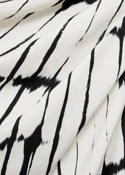 MANGO Koszule I Bluzki*Wzorzysta bluzka z drapowaniem