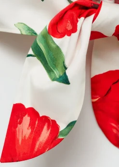 MANGO Koszule I Bluzki*Wzorzysta koszula z kokardą