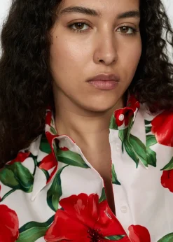 MANGO Koszule I Bluzki*Wzorzysta koszula z kokardą