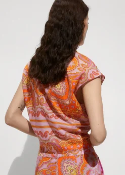 MANGO Koszule I Bluzki*Wzorzysta koszula z kokardą