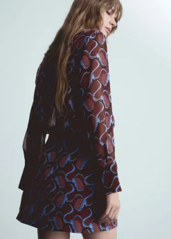 MANGO Koszule I Bluzki*Wzorzysta koszula z kokardą