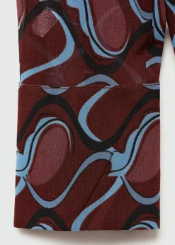 MANGO Koszule I Bluzki*Wzorzysta koszula z kokardą