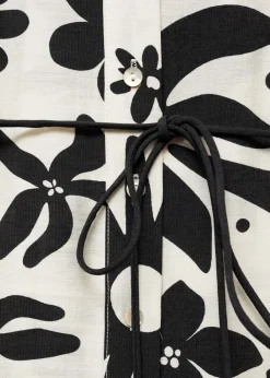 MANGO Koszule I Bluzki*Wzorzysta koszula z kokardą