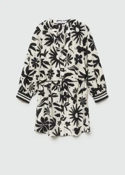 MANGO Koszule I Bluzki*Wzorzysta koszula z kokardą