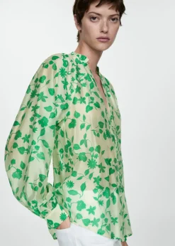 MANGO Koszule I Bluzki*Wzorzysta koszula z lyocellu