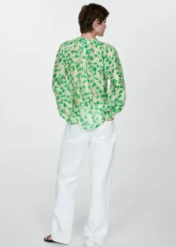MANGO Koszule I Bluzki*Wzorzysta koszula z lyocellu