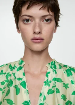 MANGO Koszule I Bluzki*Wzorzysta koszula z lyocellu