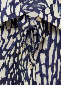 MANGO Koszule I Bluzki*Wzorzysta koszula z lyocellu