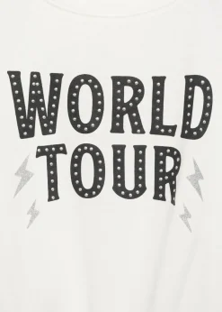 Dzieci MANGO Koszulki I Topy*Wzorzysta koszulka z ćwiekami